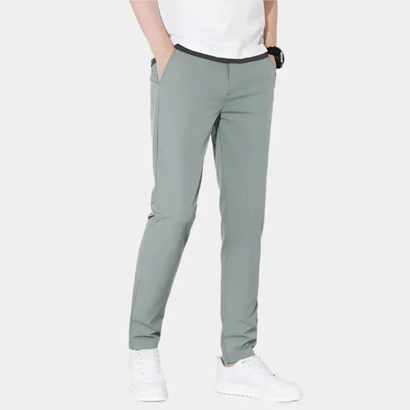 Elastic Waist Basic Pants