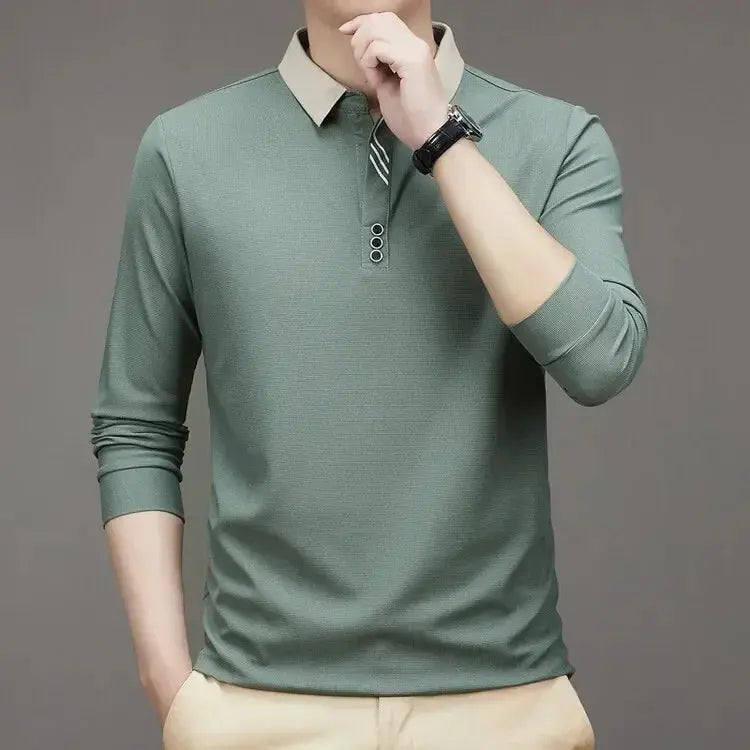 Elegant Long Sleeve Polo - Alder & Voss