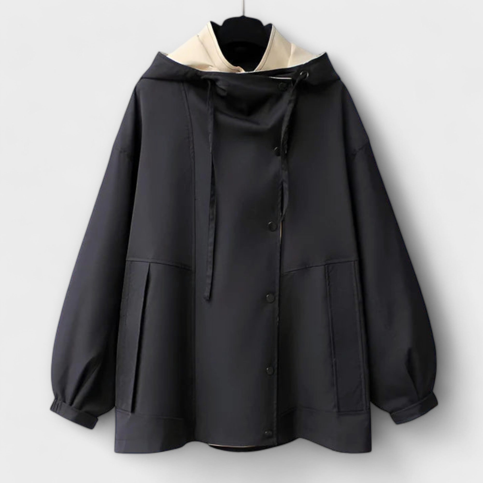 Coat with waterproof jacket