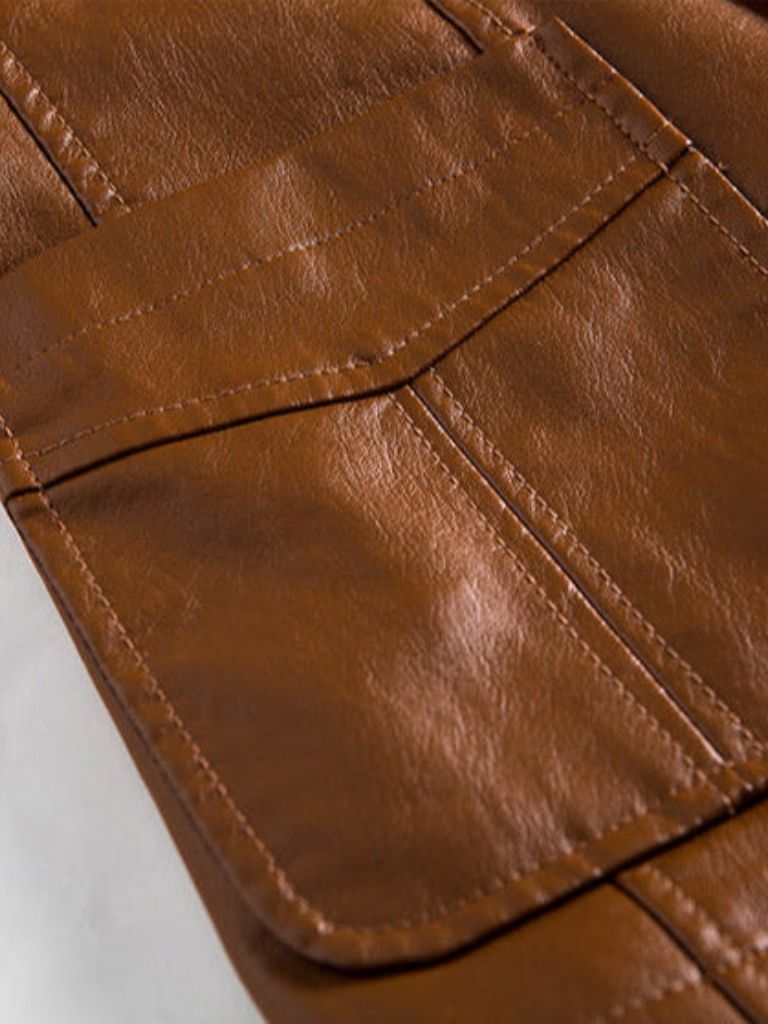 Bold Caramel Leather Jacket - Alder & Voss