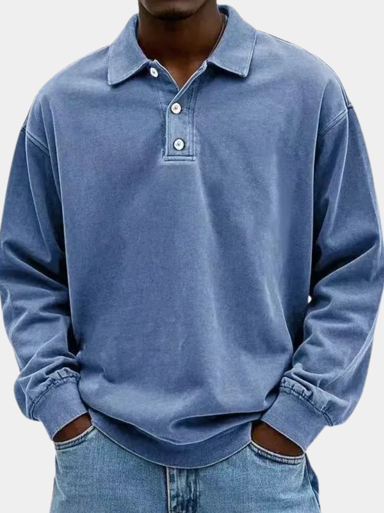 Canyon Mist Long Sleeve Polo – Alder & Voss