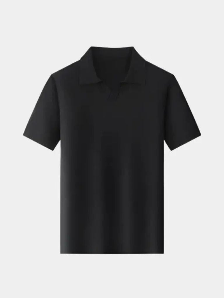 Casual Buttonless Knit Polo Shirt - Alder & Voss