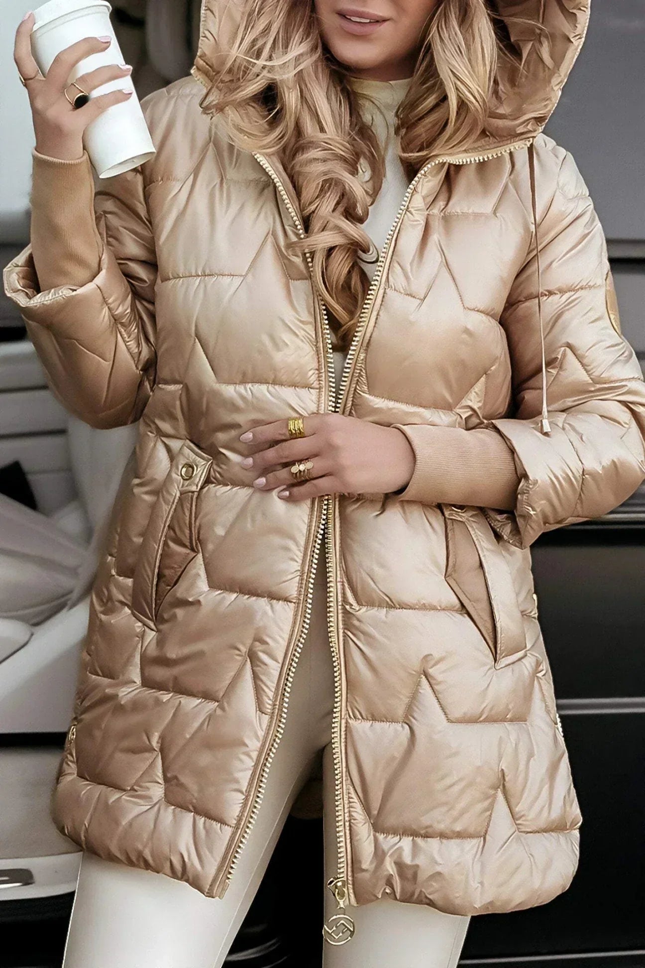 Leviana™ - Long Quilted Jacket