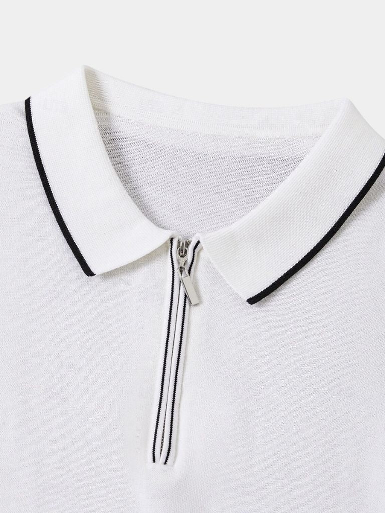 Ivory Elite Long Sleeve Polo – Alder & Voss