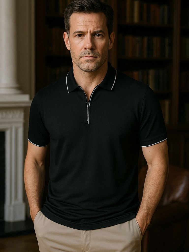 Midnight Oxford Polo - Alder & Voss