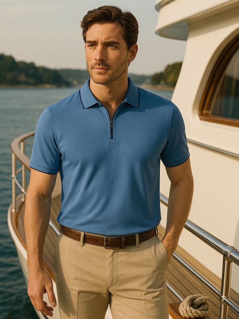 Quarter Zip Polo by Régis – Alder & Voss