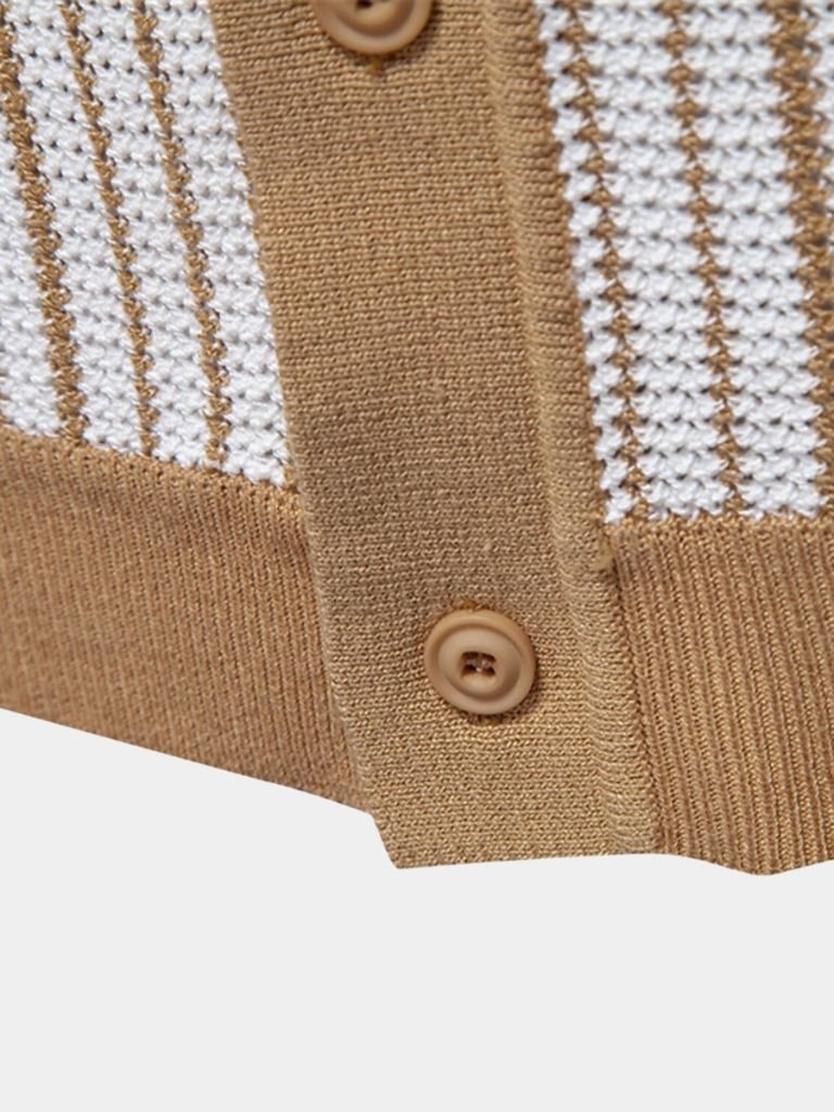 Striped Knit Polo - Alder & Voss