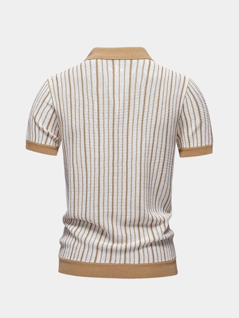 Striped Knit Polo - Alder & Voss